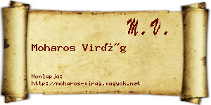 Moharos Virág névjegykártya